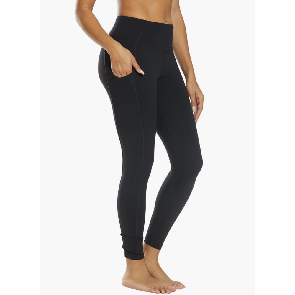 prAna Electa Yoga Leggings Women Small Black Full-Length Comfort Athletic Pocket
